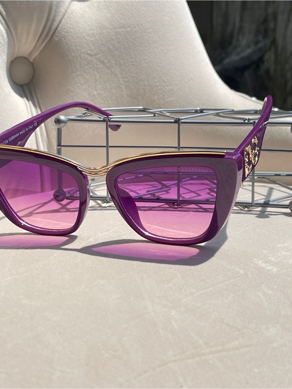 Luxury Designer Sunglasses with Gold Accents
